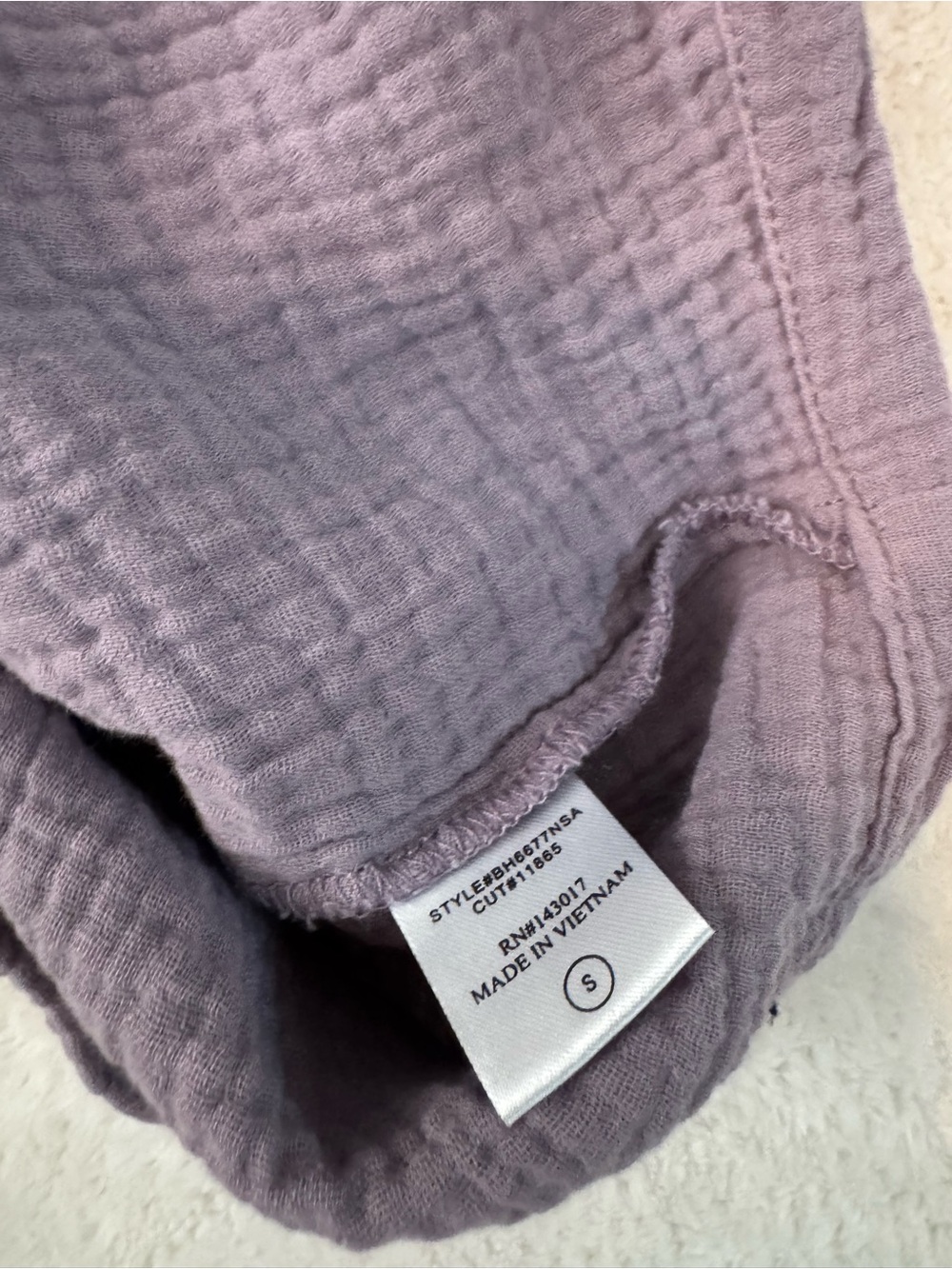 Lavender Gauzy Casual Button-Front Romper - Picture 5 of 5